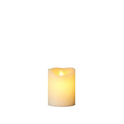 Sara Exclusive Led Candle Dia7.5 H10Cm Almond Tealights & Holders