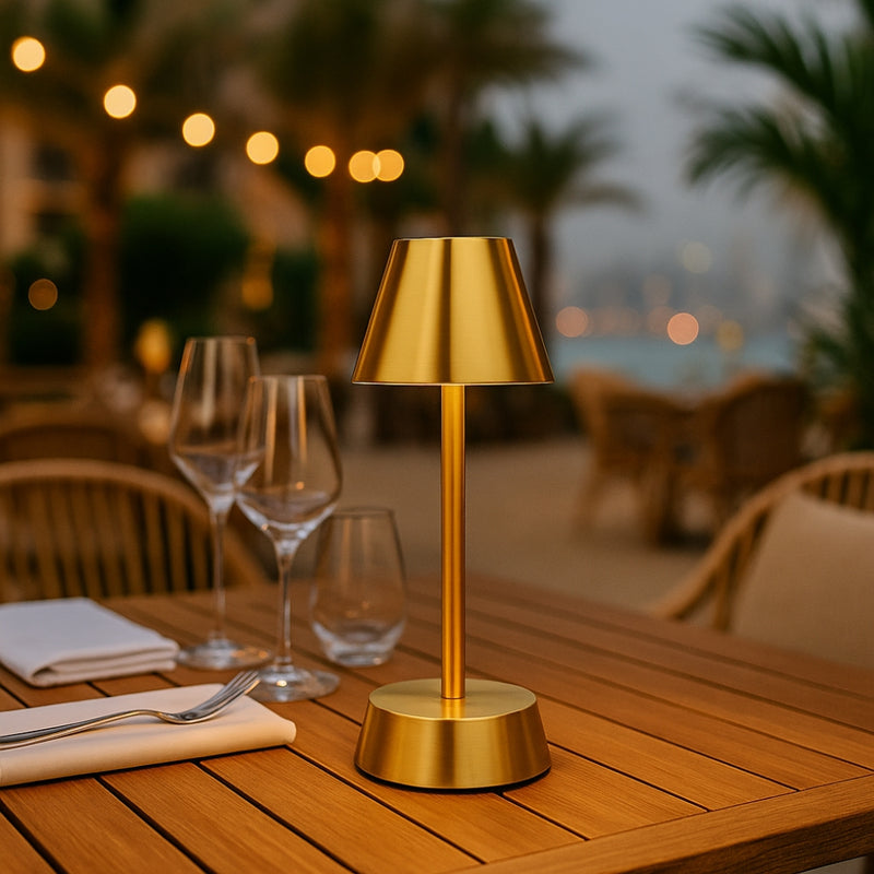 Filini Empire table lamp, brass gold (H 33 cm)