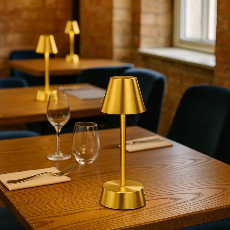 Filini Empire table lamp, brass gold (H 33 cm)