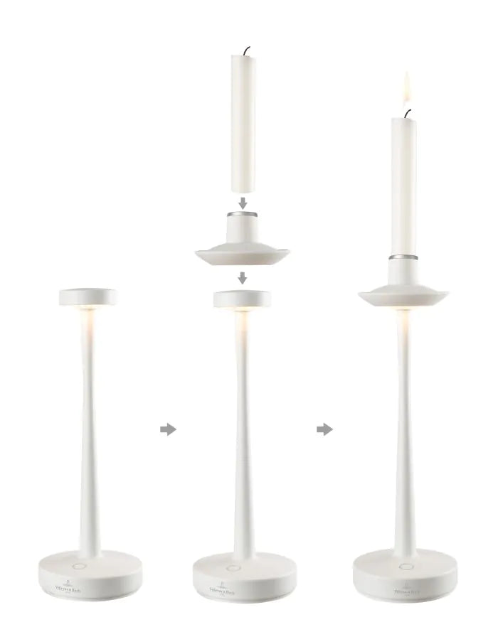 Villeroy & Boch Aarhus table lamp with candle holder, H30 cm
