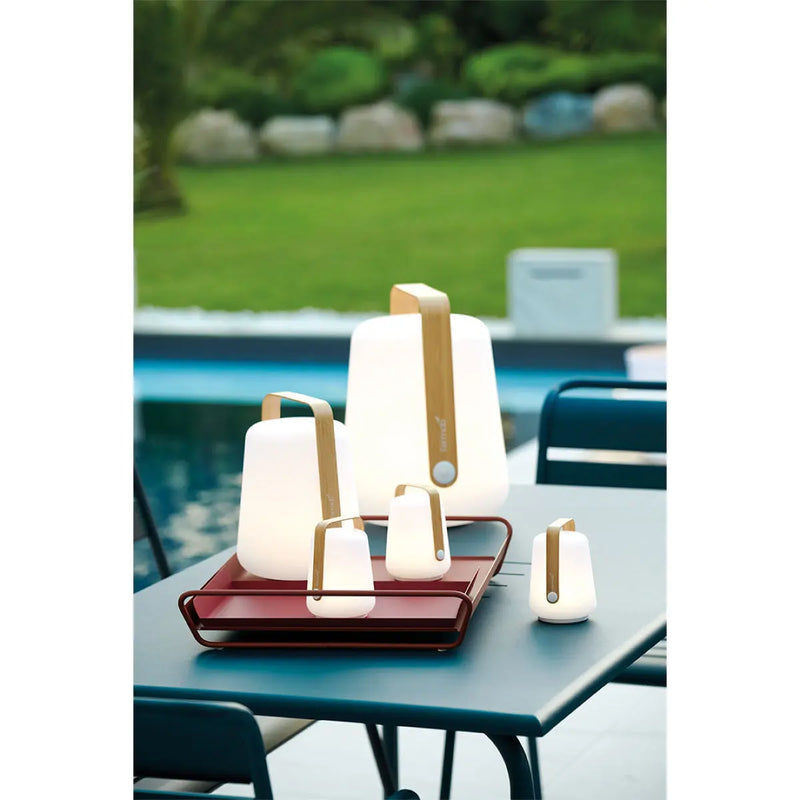 TableLights.com Fermob Balad table lamps, H12 cm, set of 3, bamboo handle Fermob