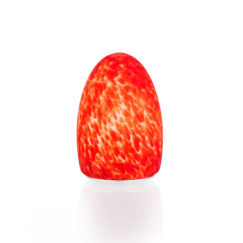 TableLights.com Filini Classic Egg Speckle table lamp, red Filini