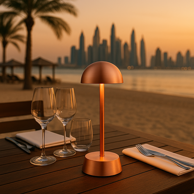 Filini Halo Dome table lamp, antique copper
