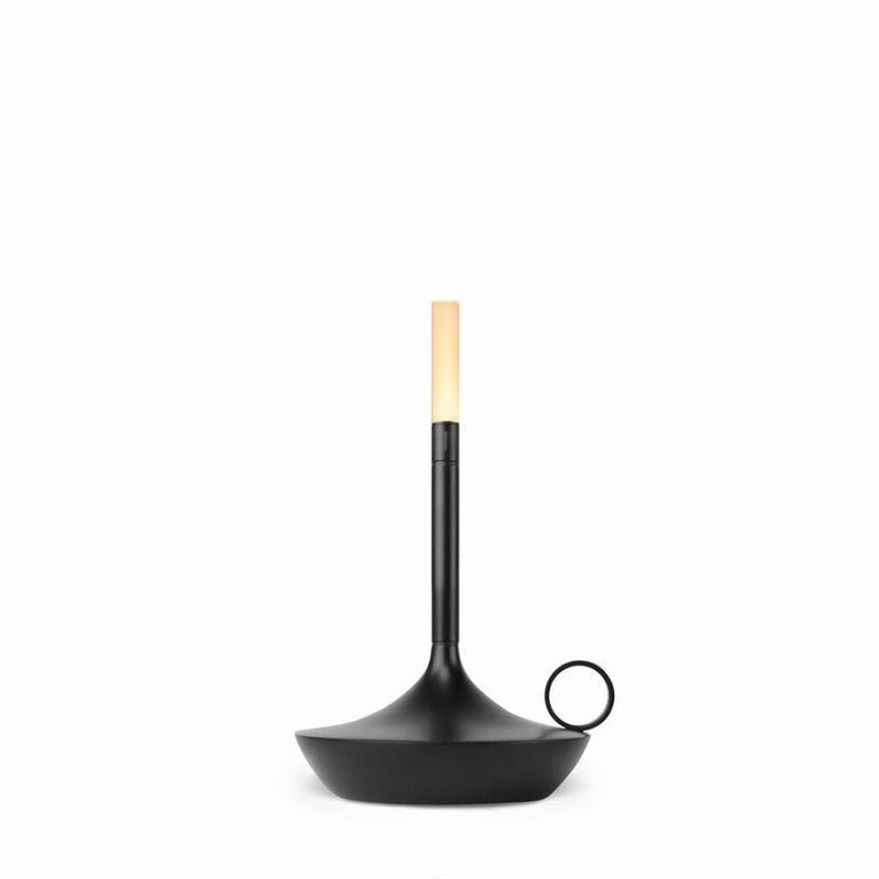 Graypants Wick Small Portable Table Lamp (Black)
