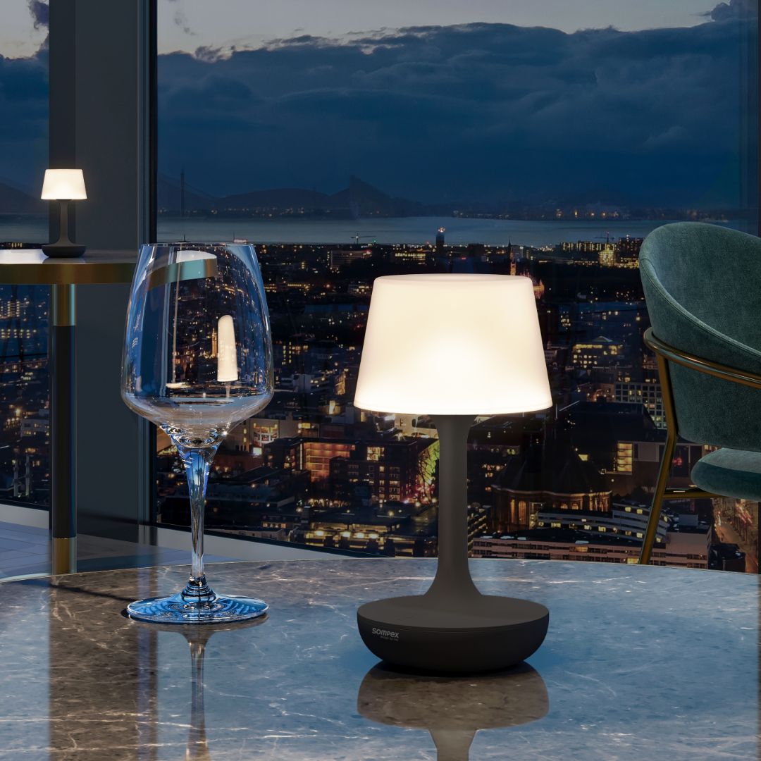 Shop Sompex Ginn Rechargeable Lamp with Modern Sculptural Design