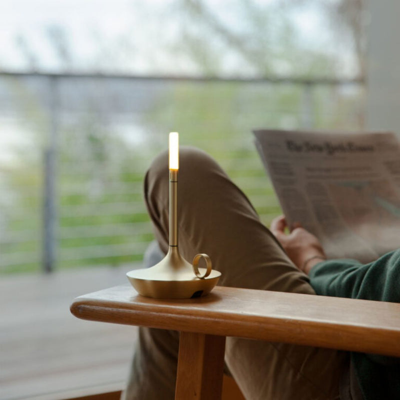 Graypants Wick Small Portable Table Lamp (Sage Green)