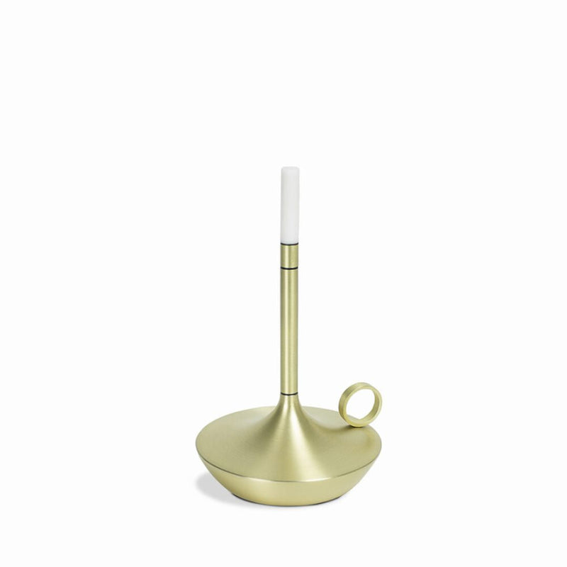 Graypants Wick Small Portable Table Lamp (Brass)