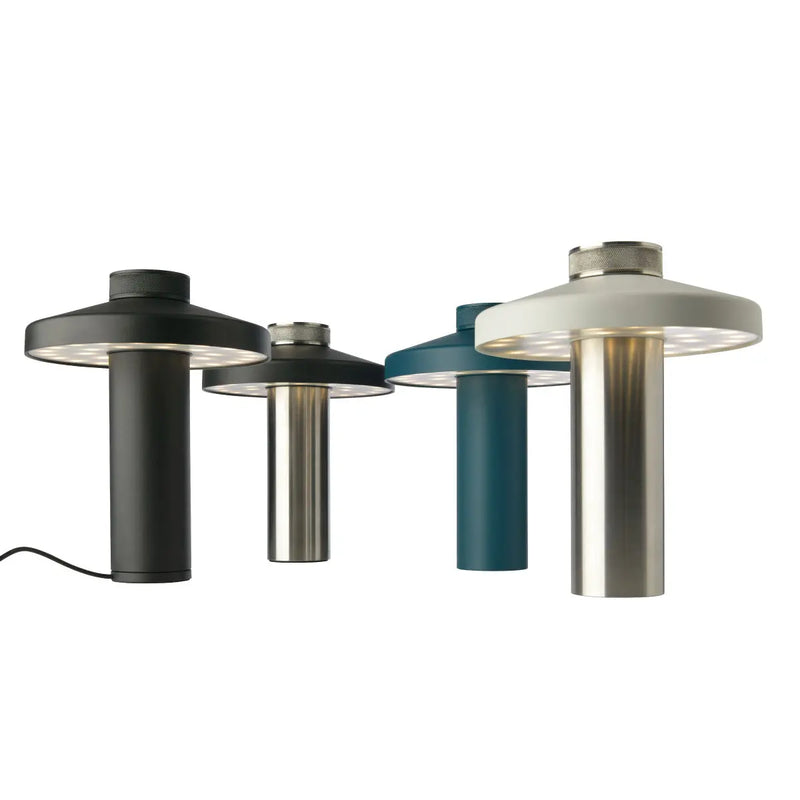TableLights.com NEWDES Turn table lamp, stainless steel NEWDES