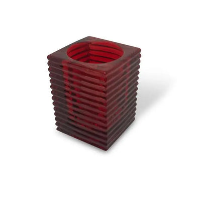 Rib Candle Holder Red Holders