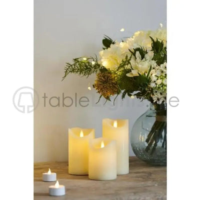 Sara Exclusive Led Candle Dia7.5 H10Cm Tealights & Holders