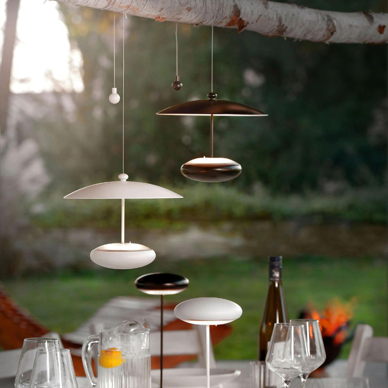 Sompex Flyer table & pendant lamp, matte finish H31 cm