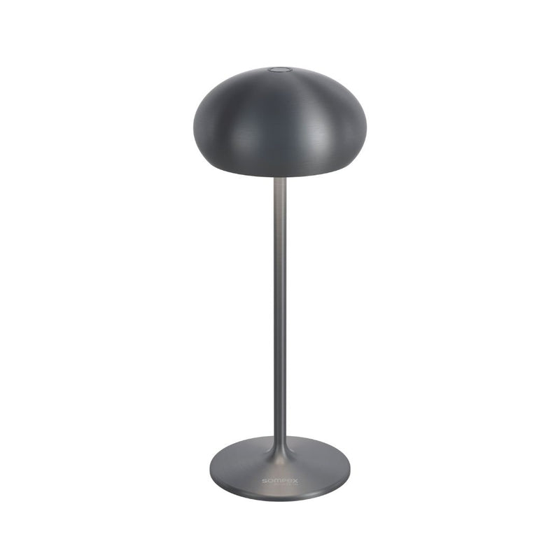 Sompex Pebble Rechargeable Table Lamp (Brushed Finish, H 23 cm)