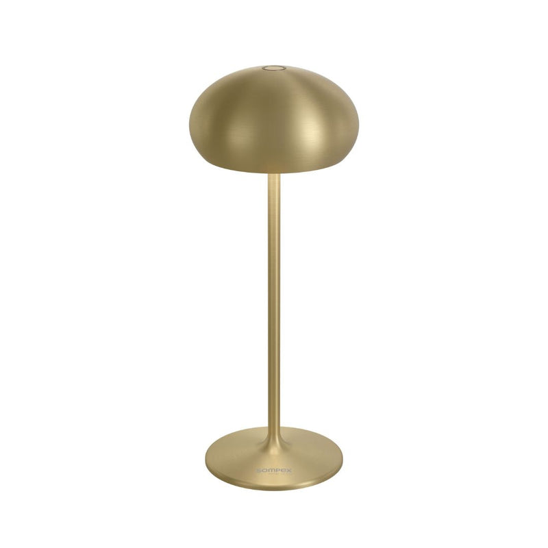 Sompex Pebble Rechargeable Table Lamp (Brushed Finish, H 23 cm)