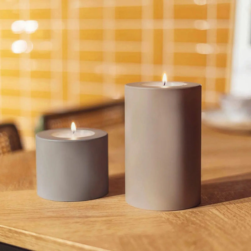 TableLights.com Trend colour candle holder, stone grey Qult