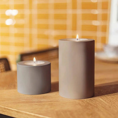 TableLights.com Trend colour candle holder, taupe Qult