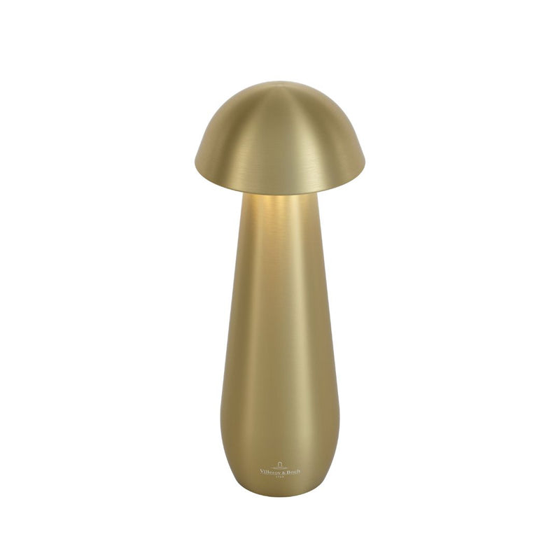 Villeroy & Boch Modena Rechargeable Table Lamp Glossy (H 21 cm) - Brushed Brass Finish