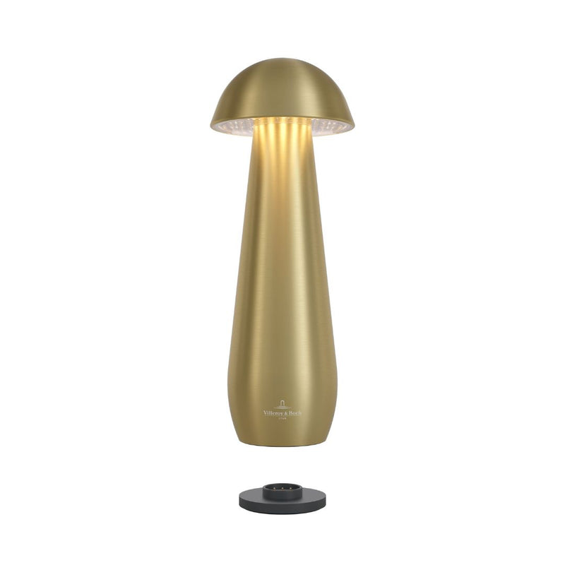 Villeroy & Boch Modena Rechargeable Table Lamp Glossy (H 21 cm) - Brushed Brass Finish