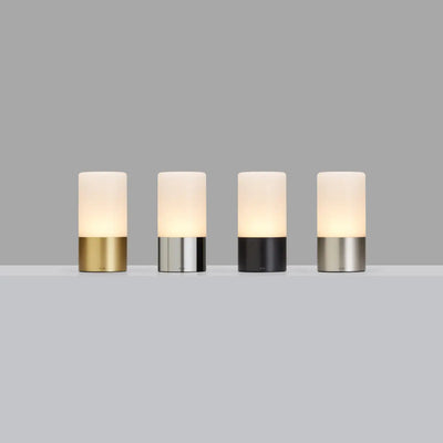TableLights.com Voltra Totem Frosted table lamp, natural brass Voltra