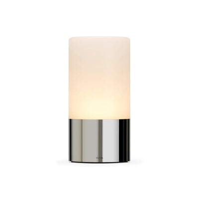 TableLights.com Voltra Totem Frosted table lamp, polished chrome Voltra