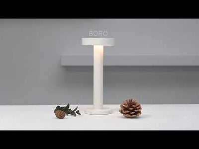 Sompex Boro table lamp, glossy metal finish